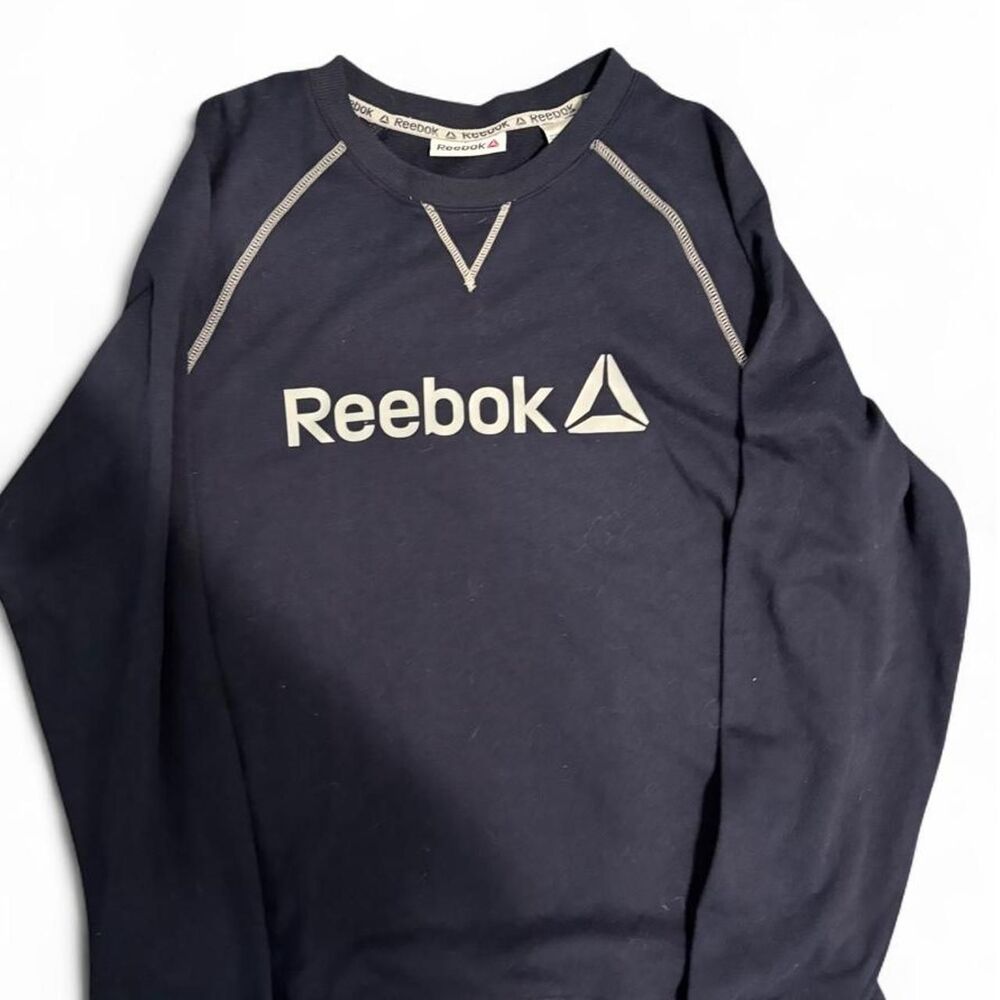 Reebok Men's Navy and Blue Sweatshirt